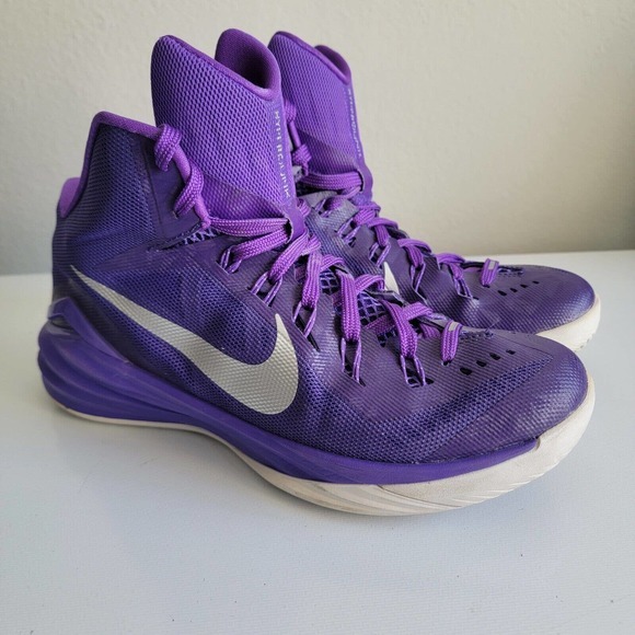 Nike Hyperdunk Men Size 7.5 High Top Basketball Shoes Sneakers Purple 653483-505 - Picture 5 of 12